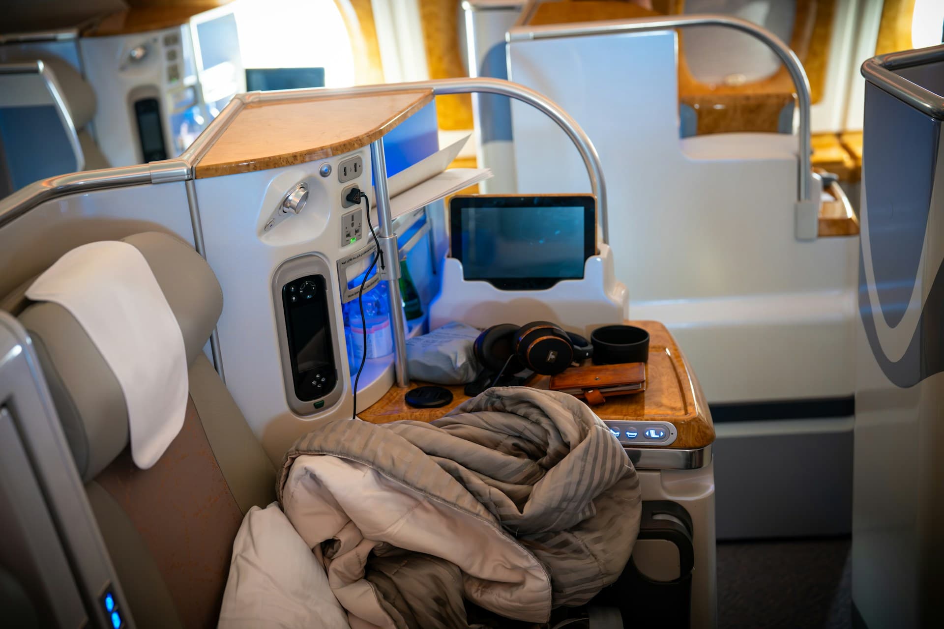 Business class vs first class cabin comparison on a long haul flight